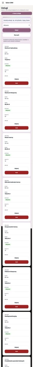 Services and pricing